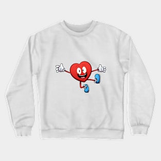 Cute Jumping Heart Crewneck Sweatshirt